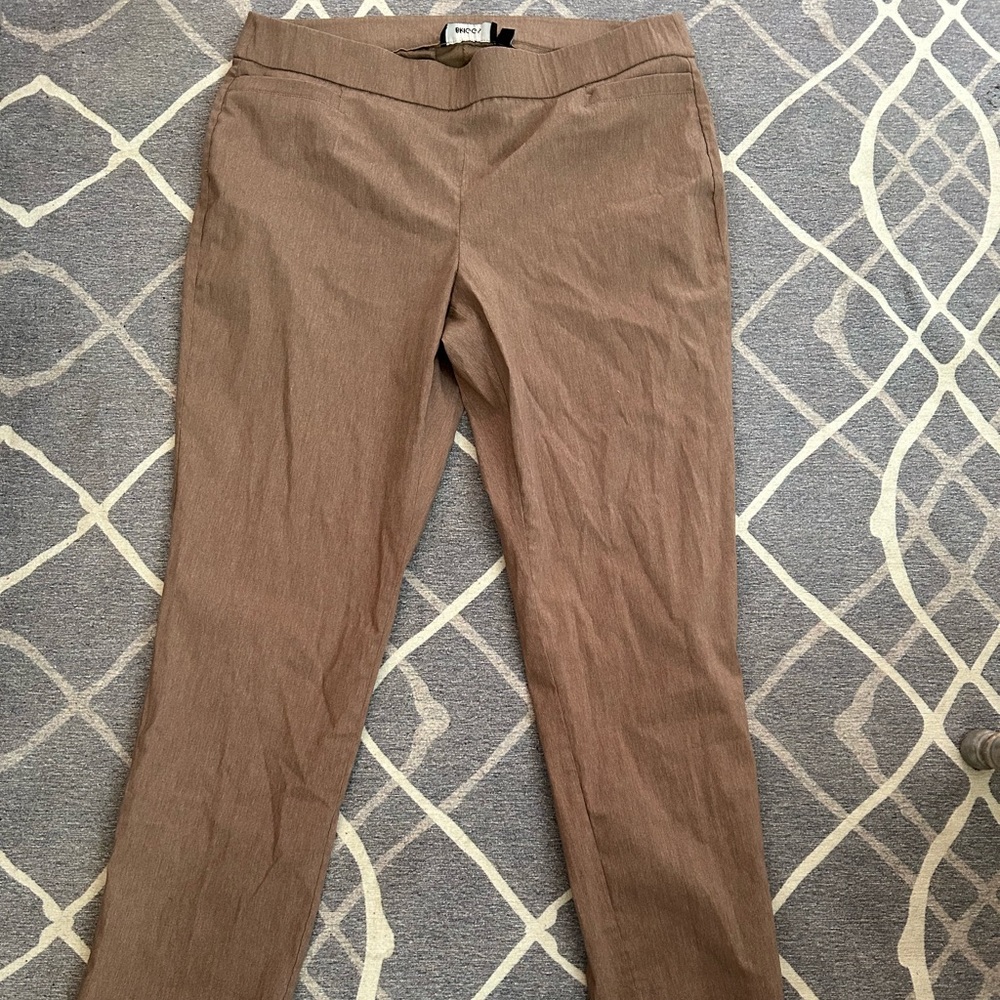 Light Brown Straight Leg Dress Pants